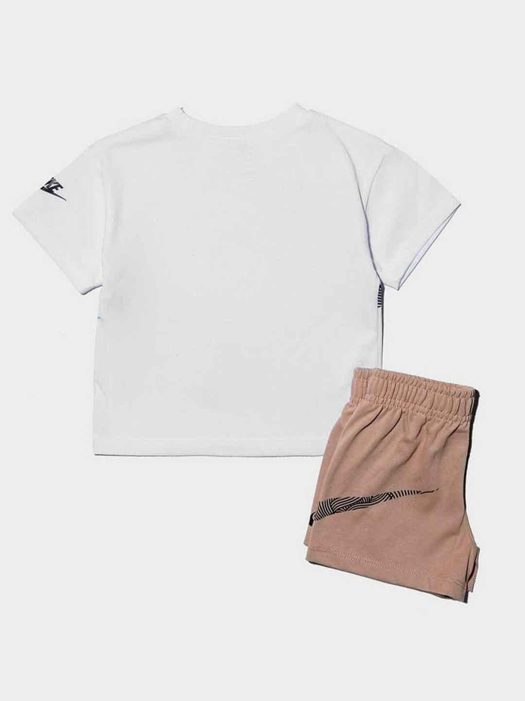 Nike coordinato kids bianco e beige