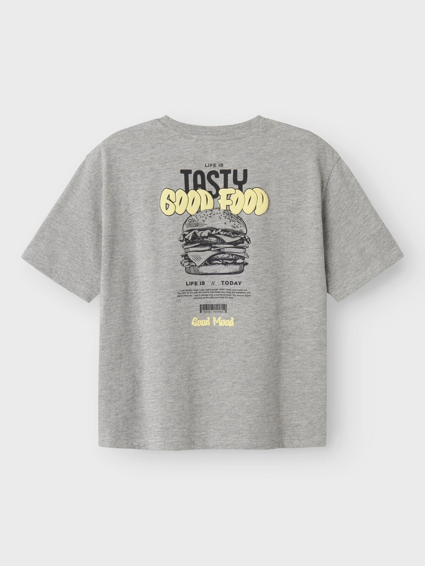 Name It t-shirt kids grigio con stampa