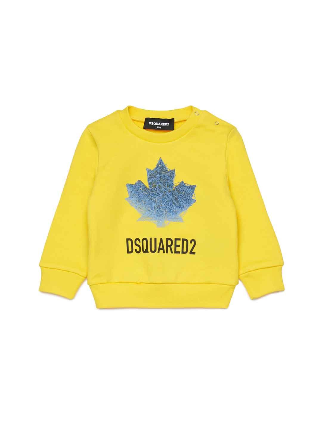Dsquared 2 felpa kids giallo