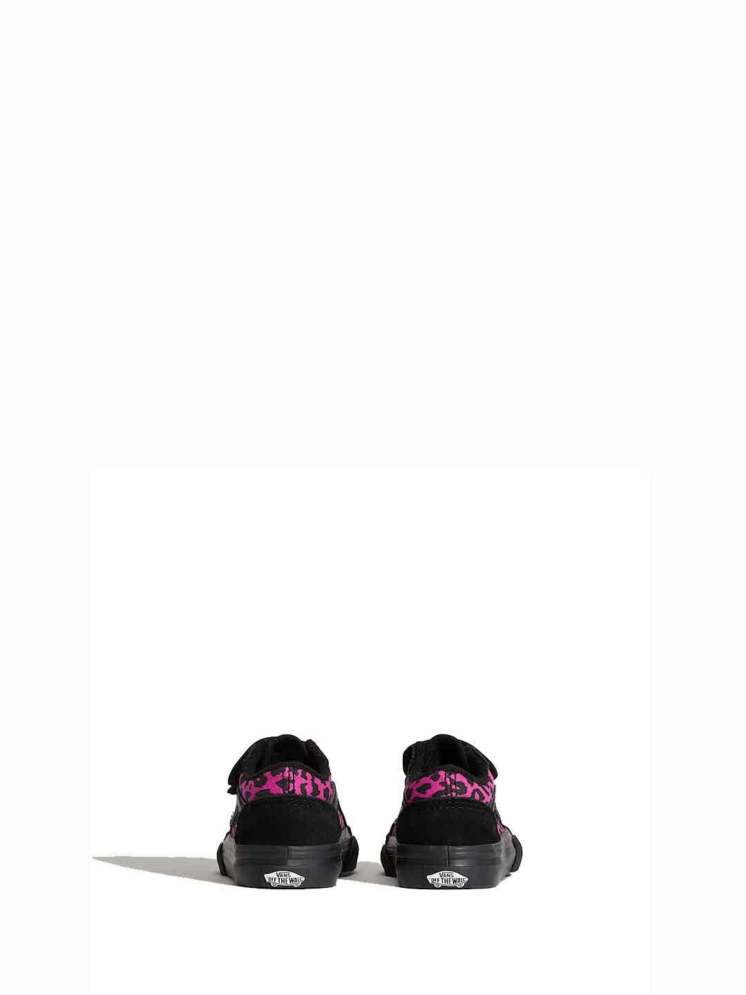 Vans Old Skool sneakers kids nero e fucsia