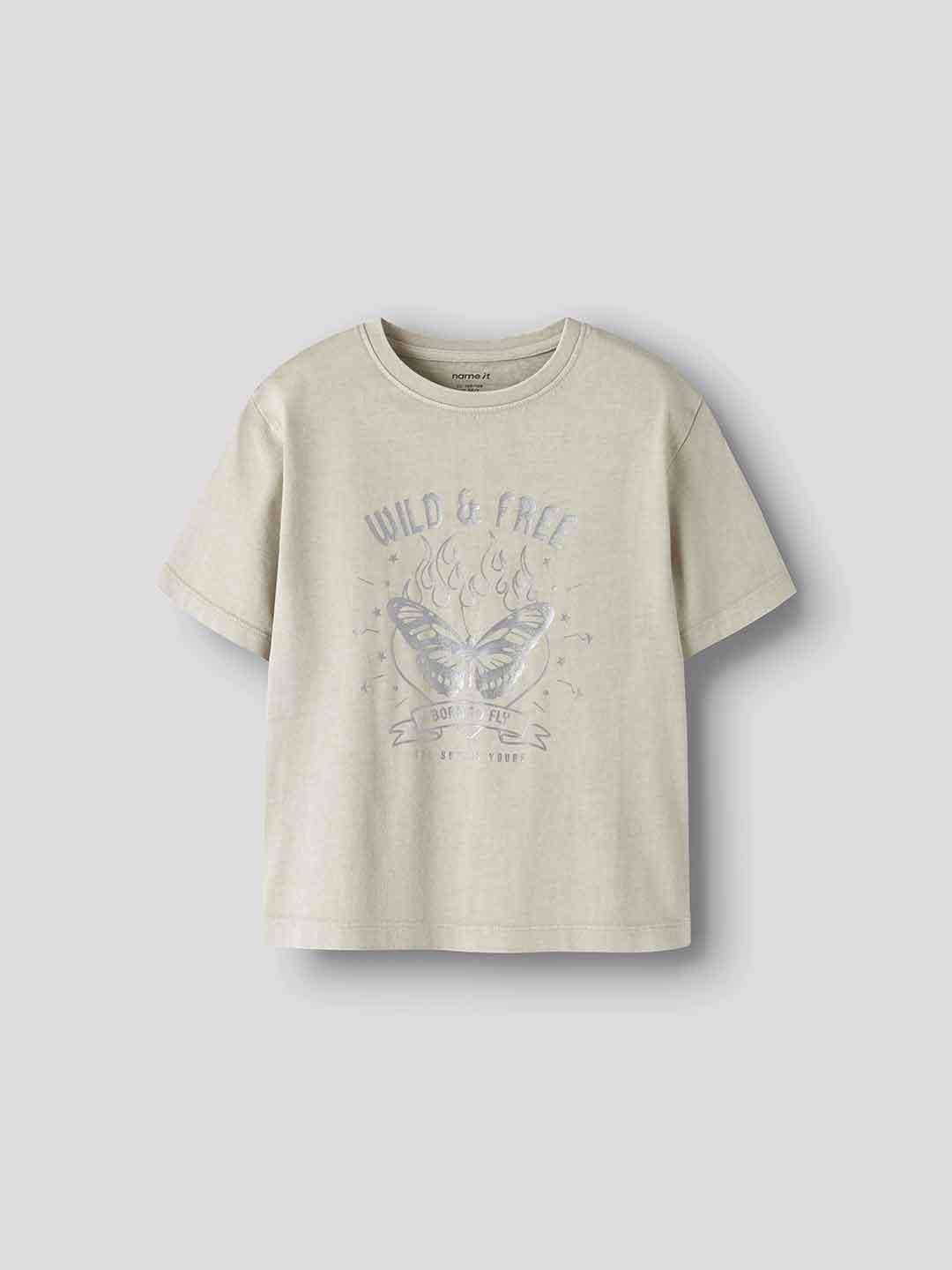 Name It t-shirt kids beige wild & free