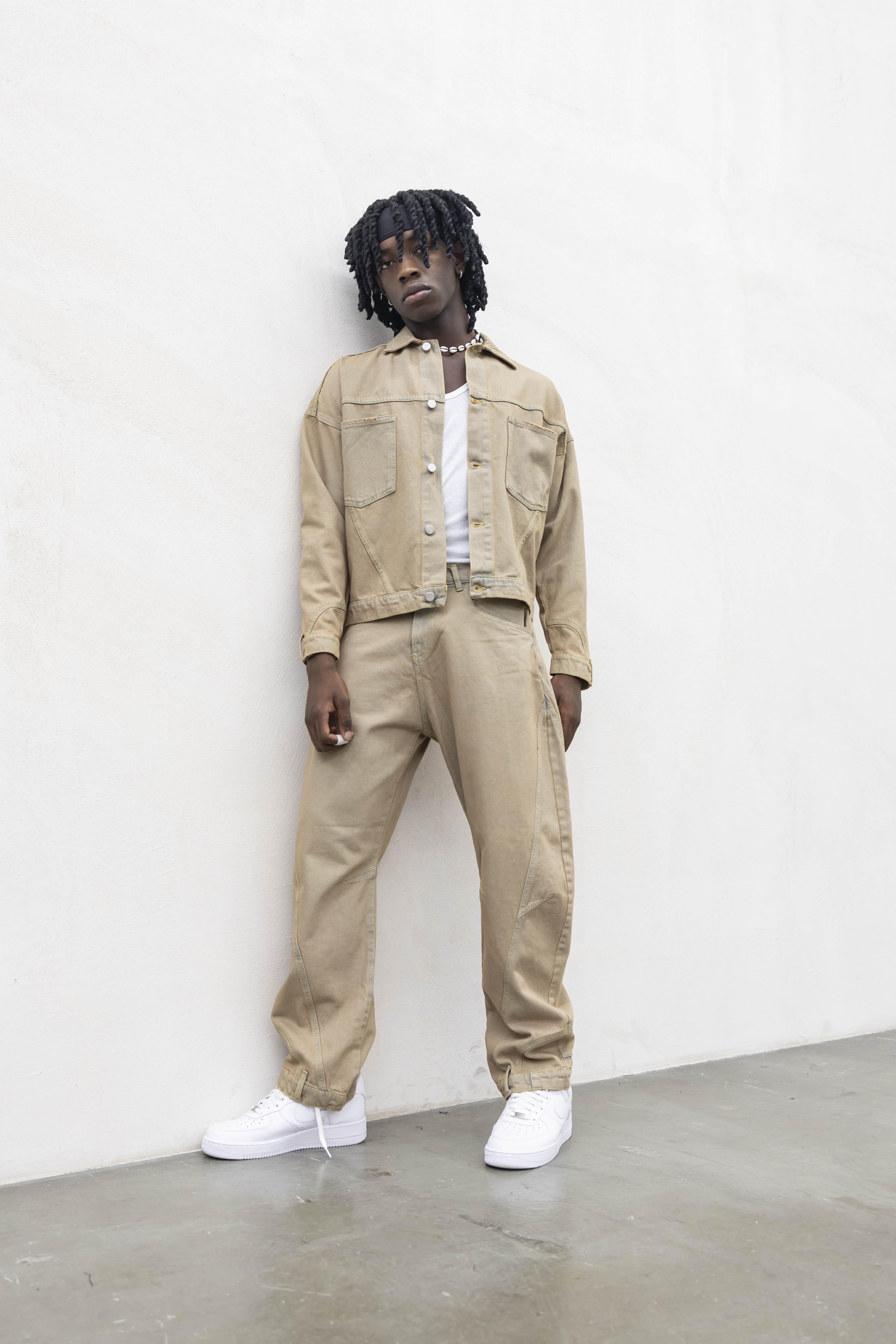 Present Day coordinato beige in denim
