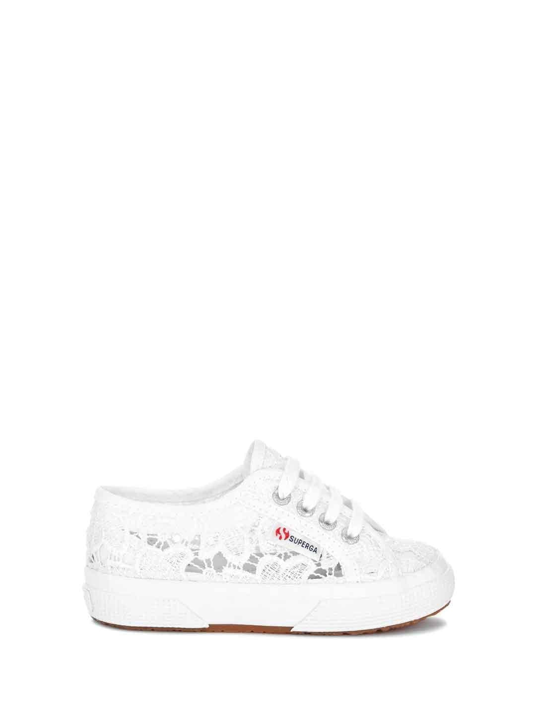 Superga sneakers kids bianco in macramè