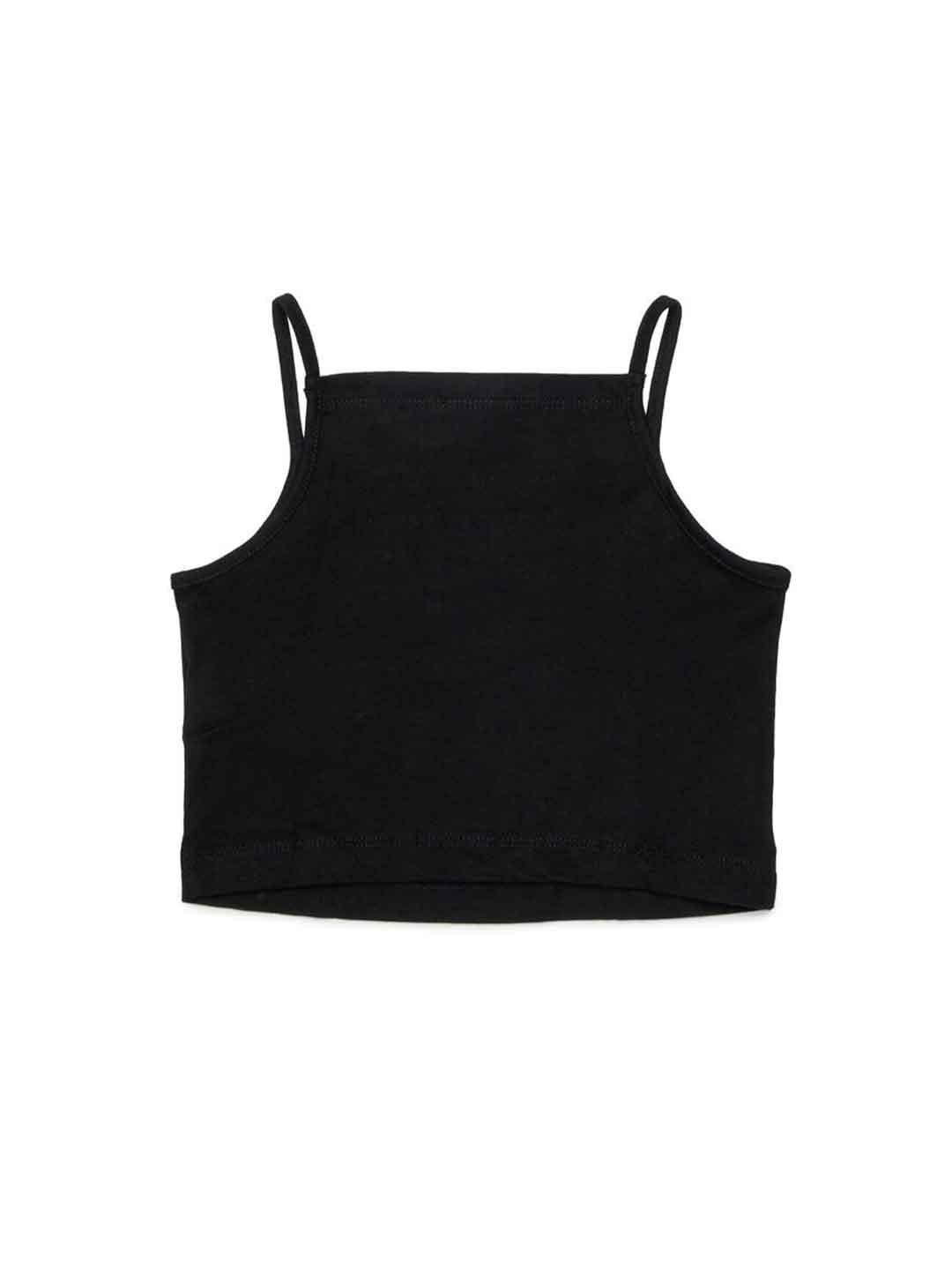 Diesel Tedim top nero con logo bianco