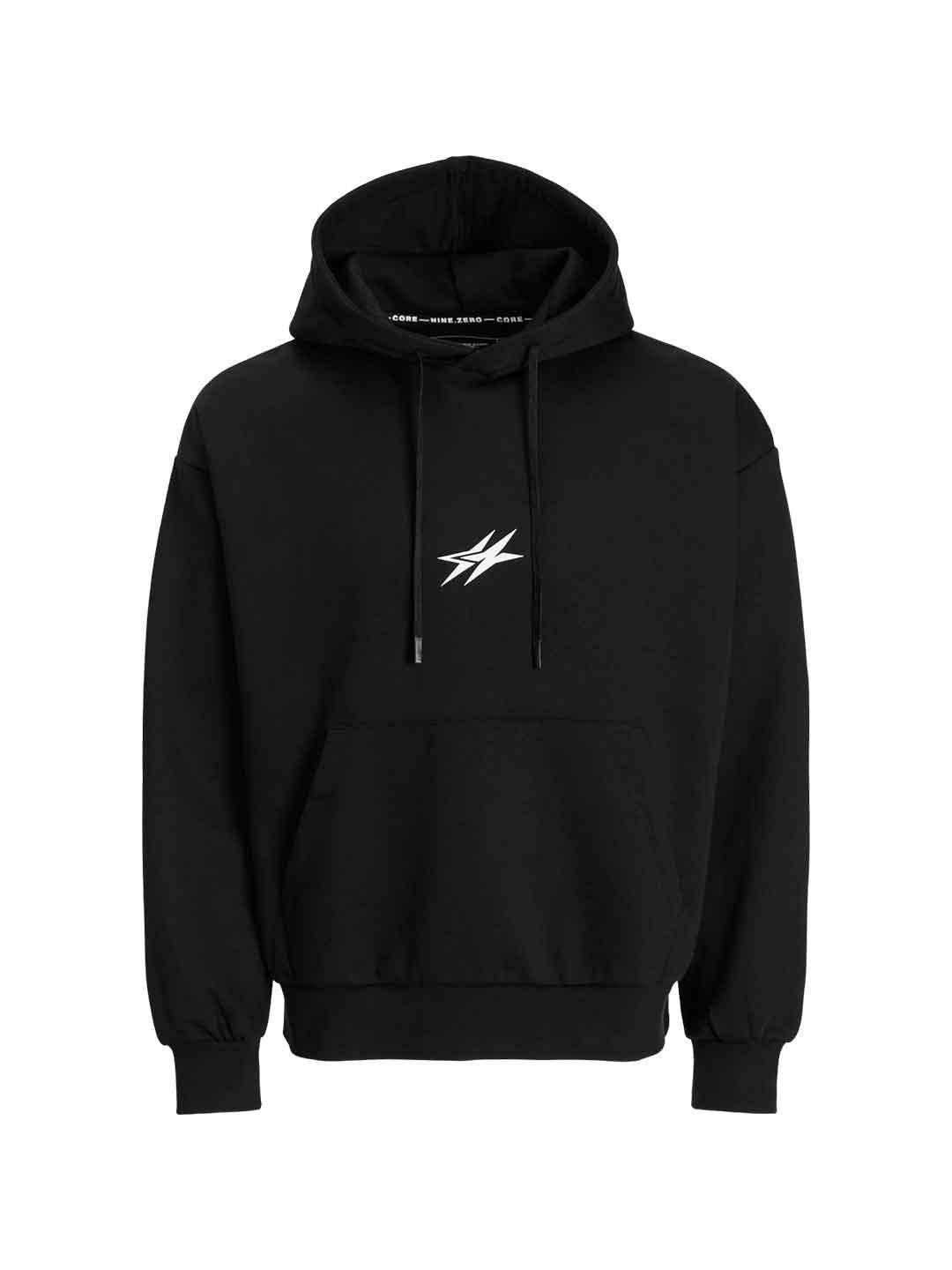 Jack & Jones felpa nero con cappuccio