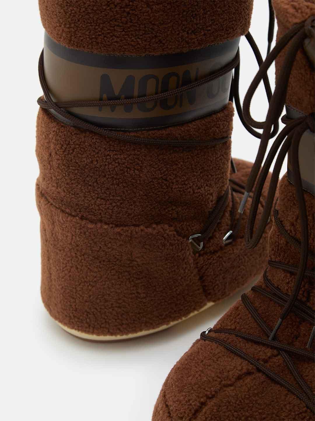 Moon Boot Icon stivale marrone in teddy