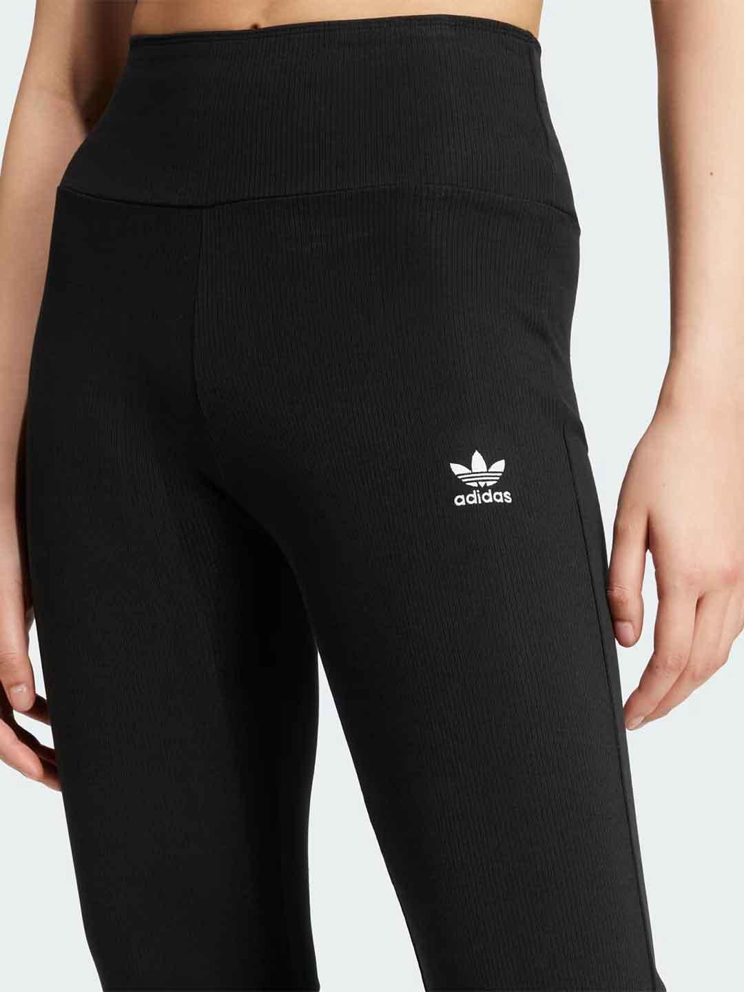Adidas leggings nero a zampa