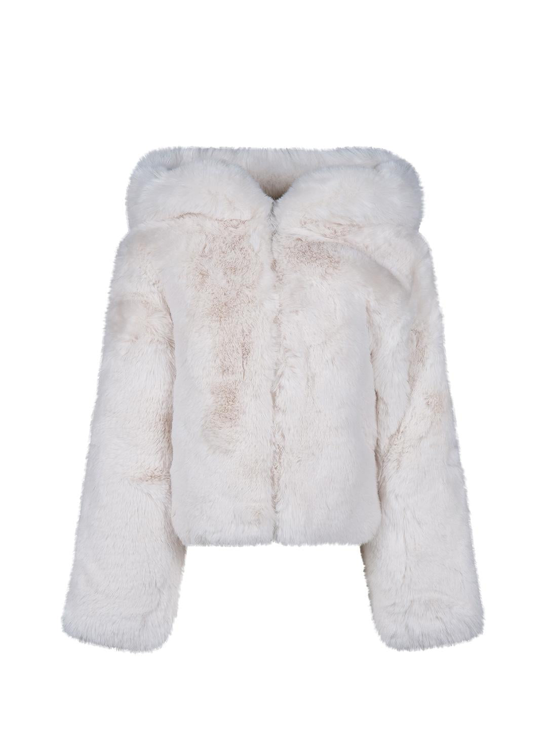 Fun & Fun pelliccia kids bianco con cappuccio