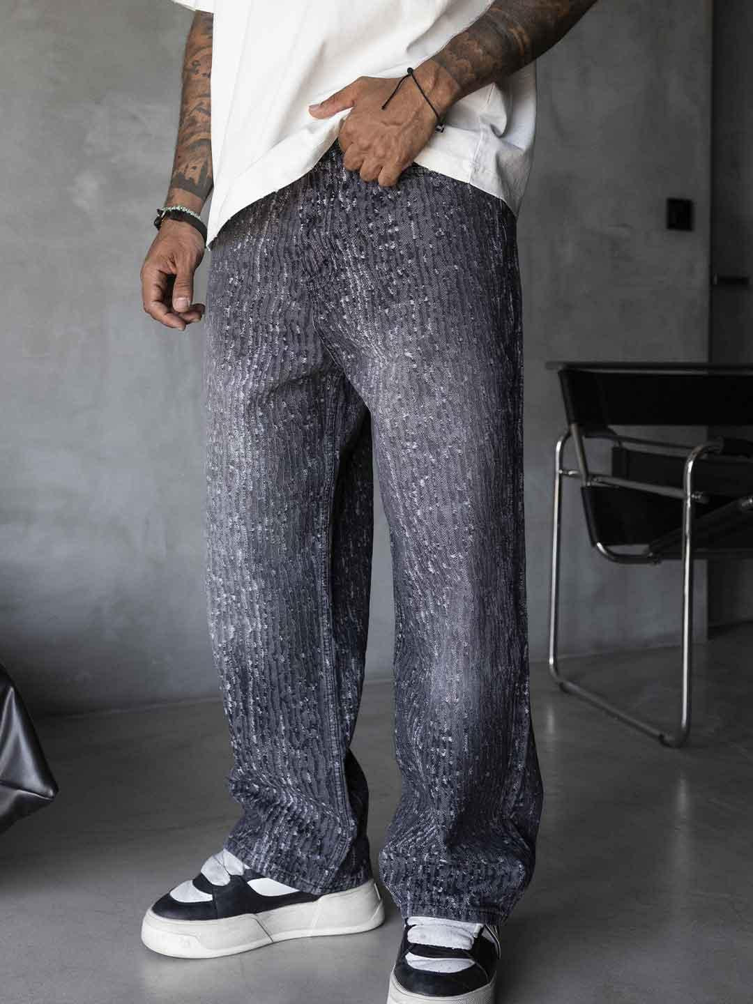Black Island jeans grigio con strappi