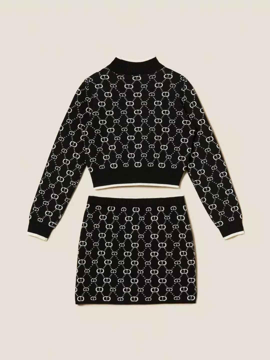 Twinset coordinato kids nero logato