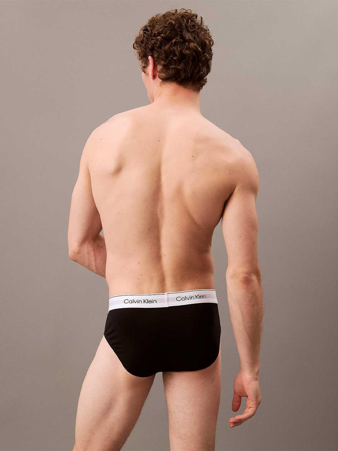 Calvin Klein slip nero con elastico bianco