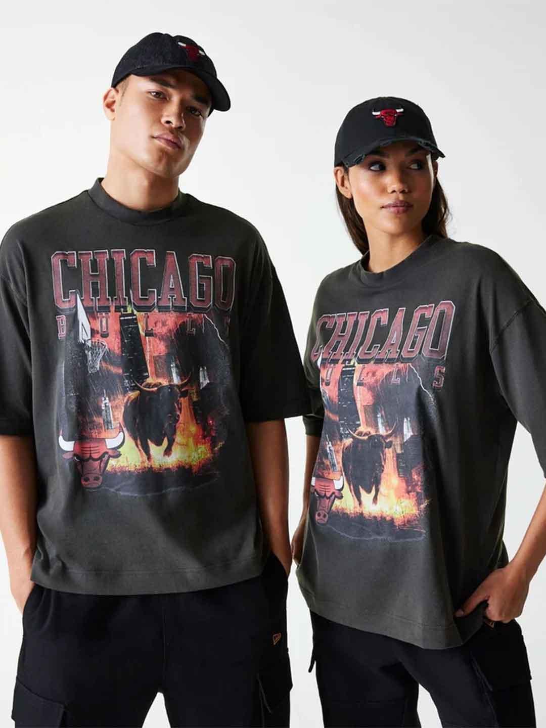 New Era t-shirt grigio Chicago Bulls