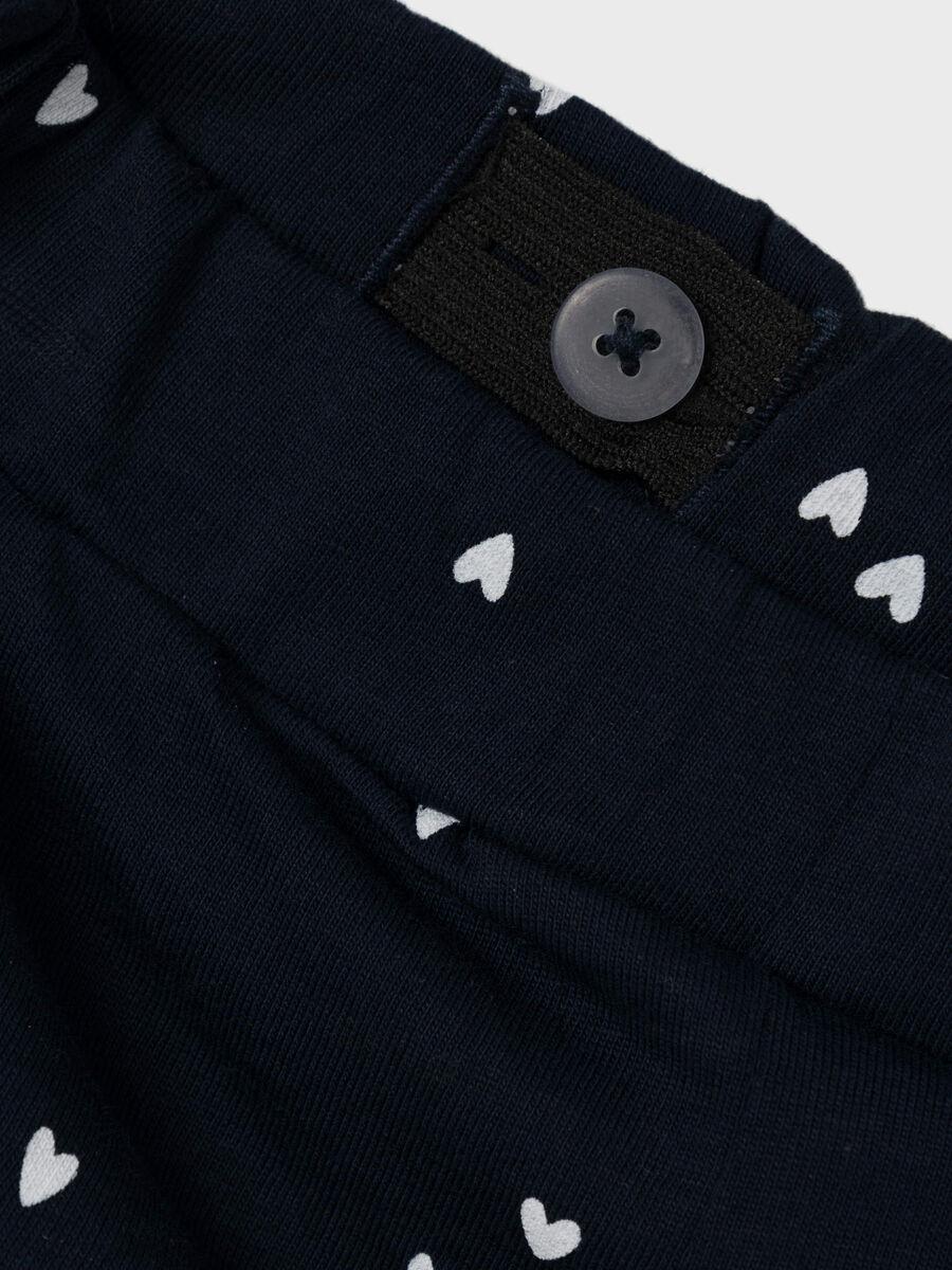 Name It kids shorts blu con cuori in contrasto