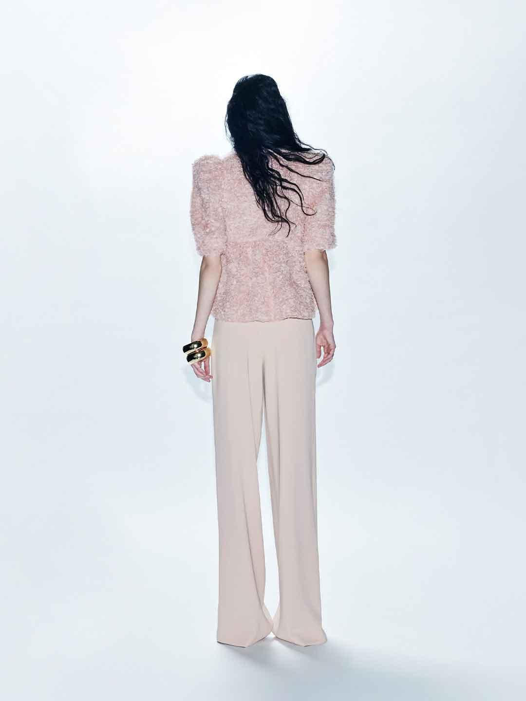 Aniye By Amelia t-shirt cipria con arriccio