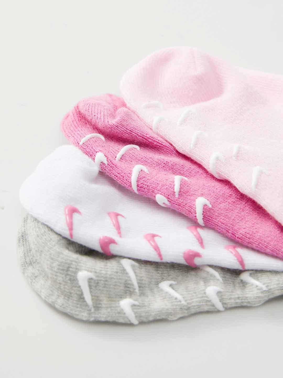 Nike calzini kids rosa set da 4 paia antiscivolo