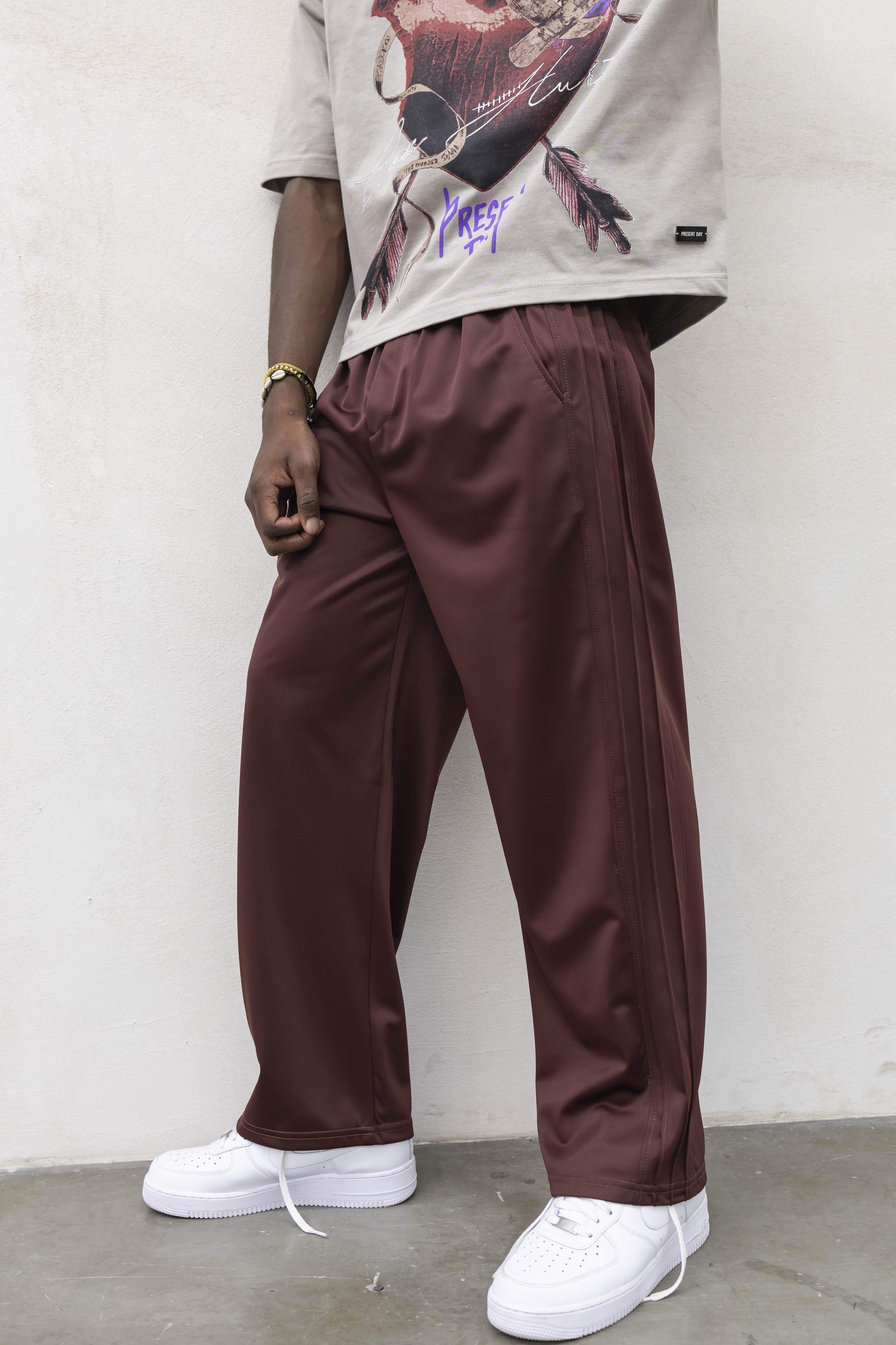 Present Day pantalone bordeaux acetato