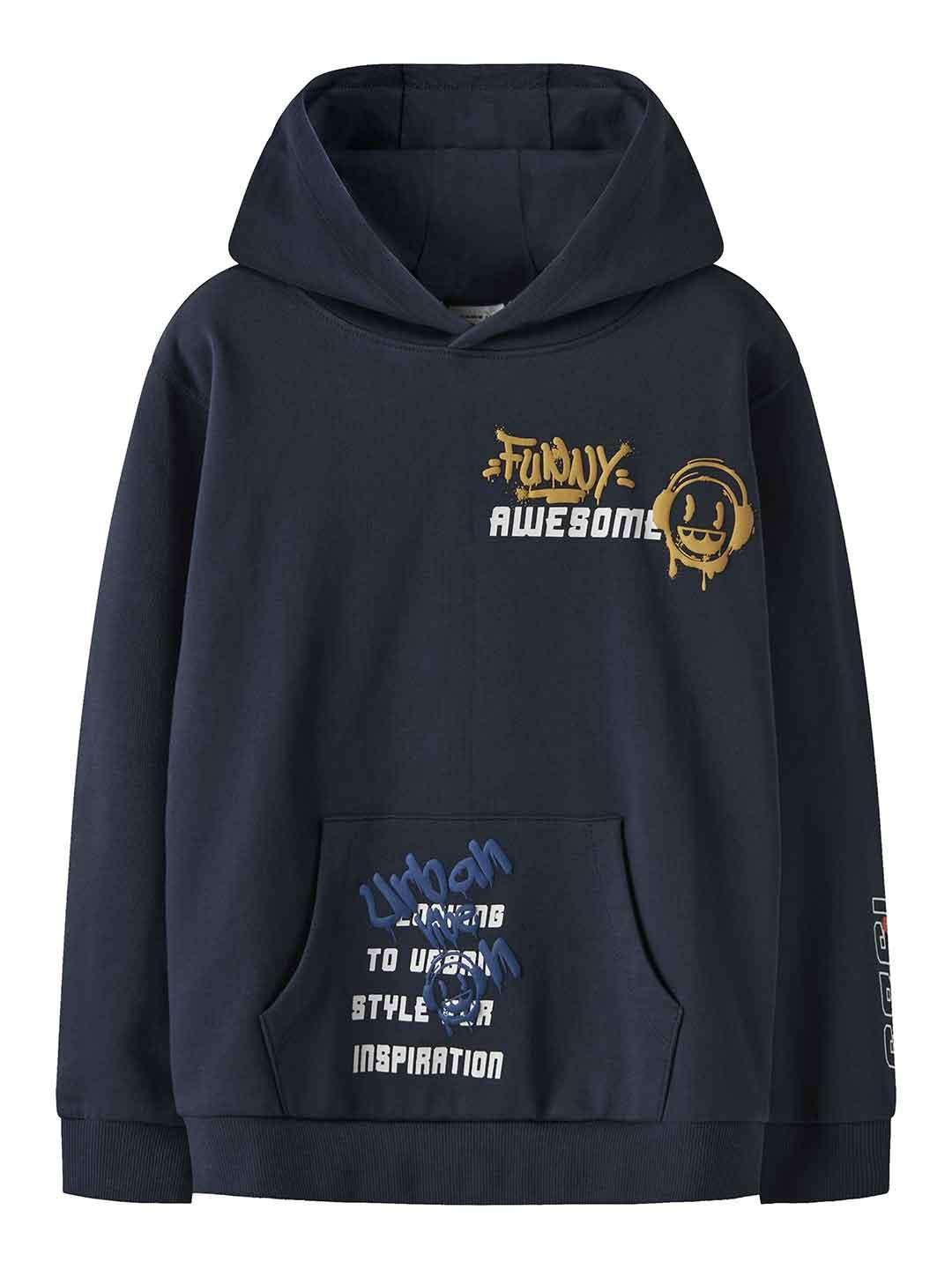 Name It felpa kids blu con stampe