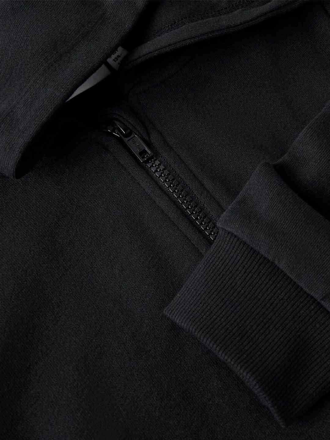 Name It felpa kids nero con zip e cappuccio