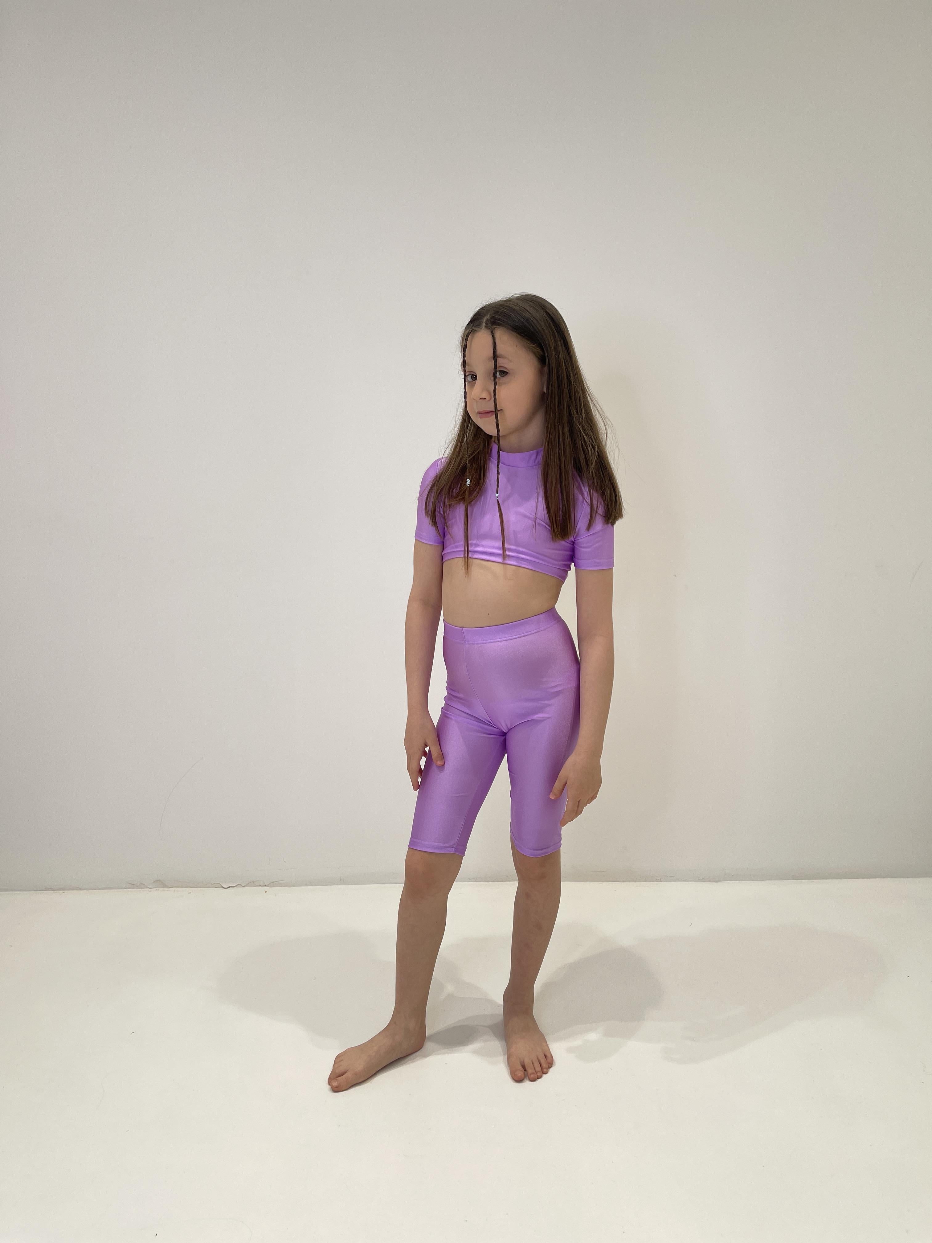 Island Coco maglia kids lilla crop