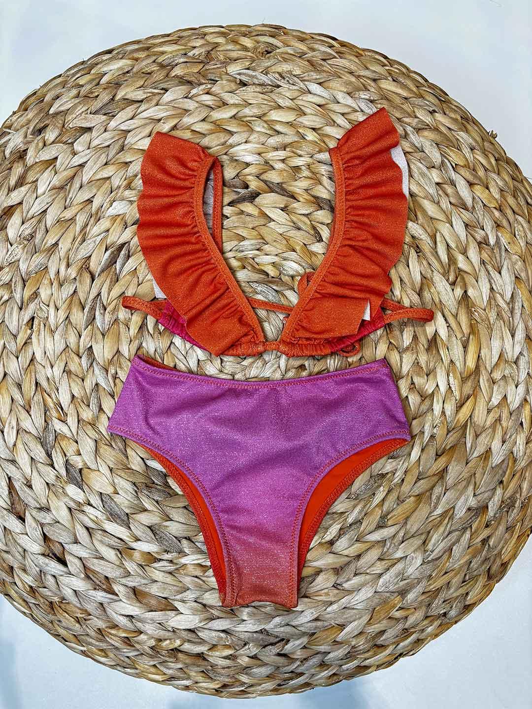 Island Coco costume kids arancio triangolo