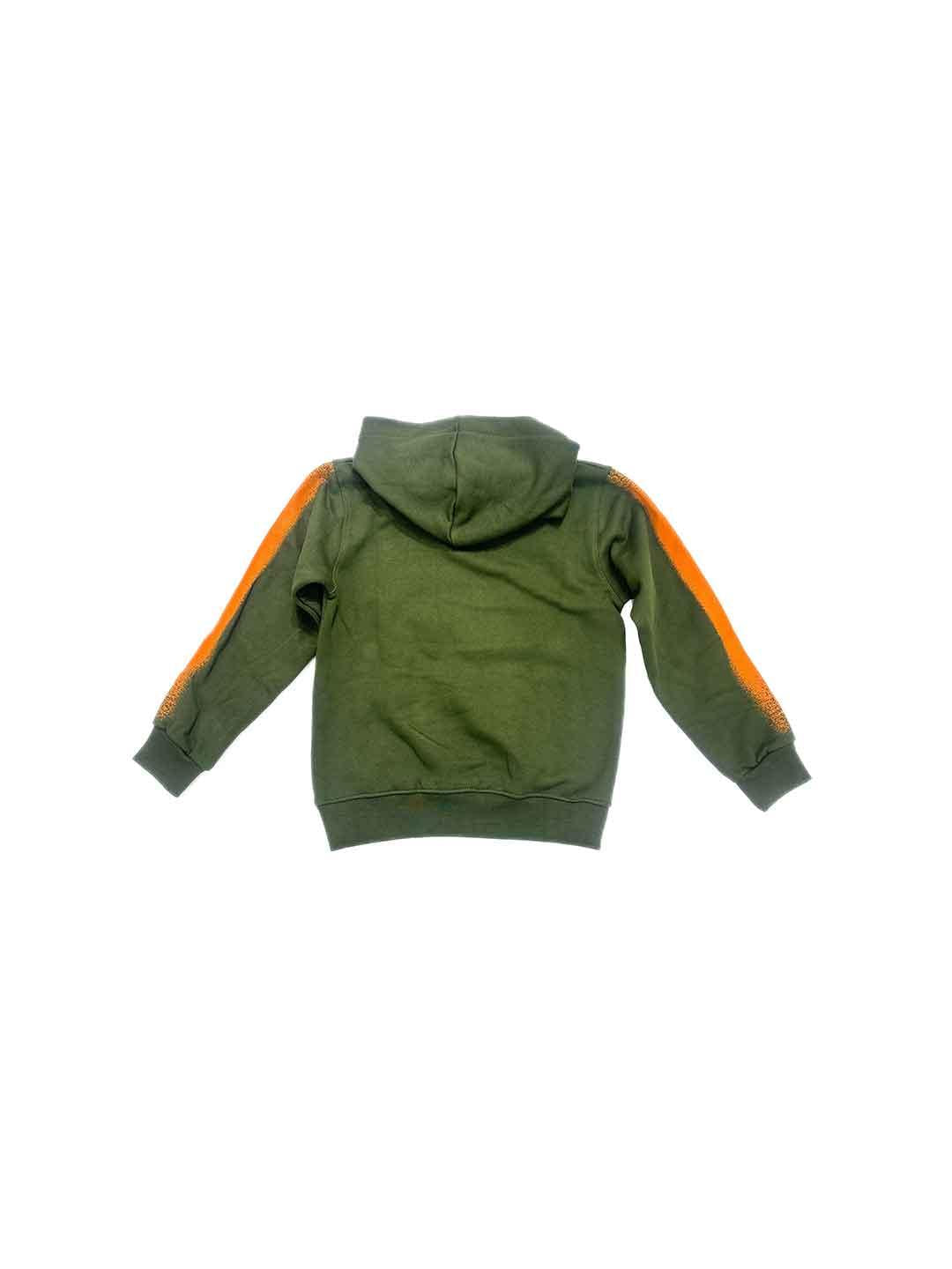 Disclaimer felpa kids verde e arancio<BR/>