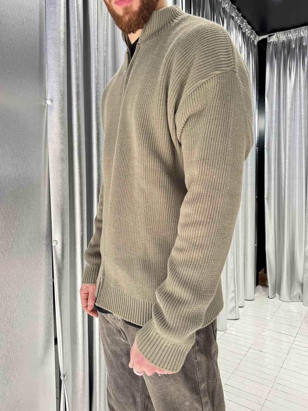 All Or Nothing maglione fango con zip