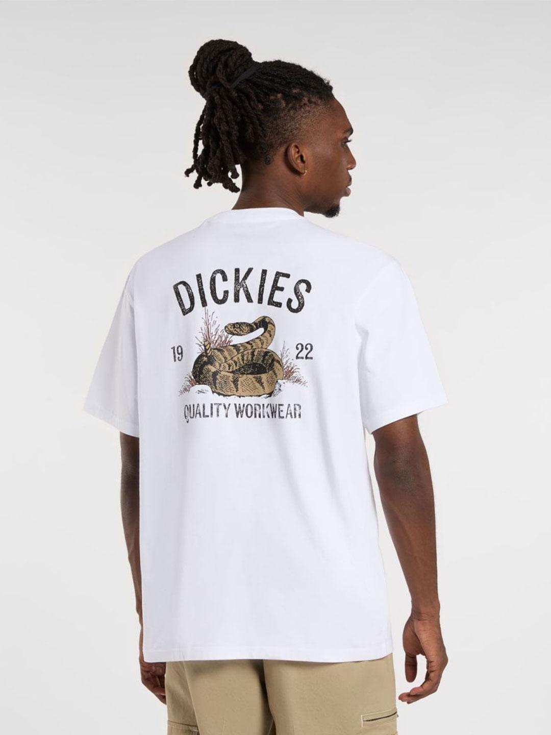 Dickies snake t-shirt bianco con stampa