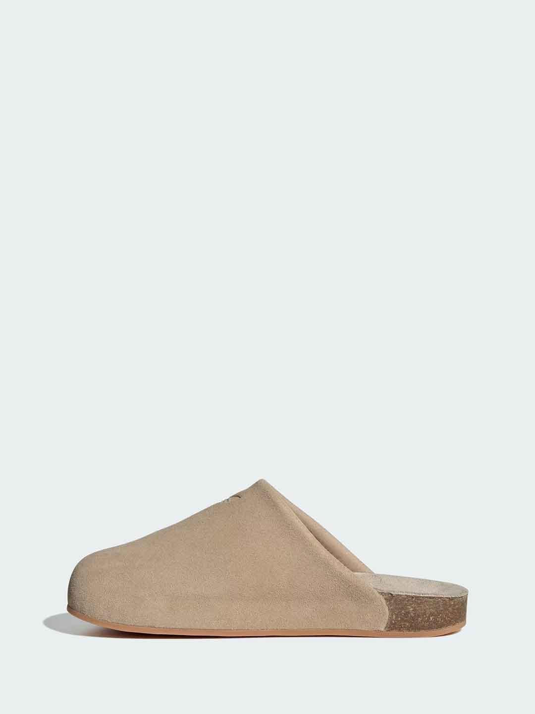 Adidas Adimule sabot beige con pelliccia interna