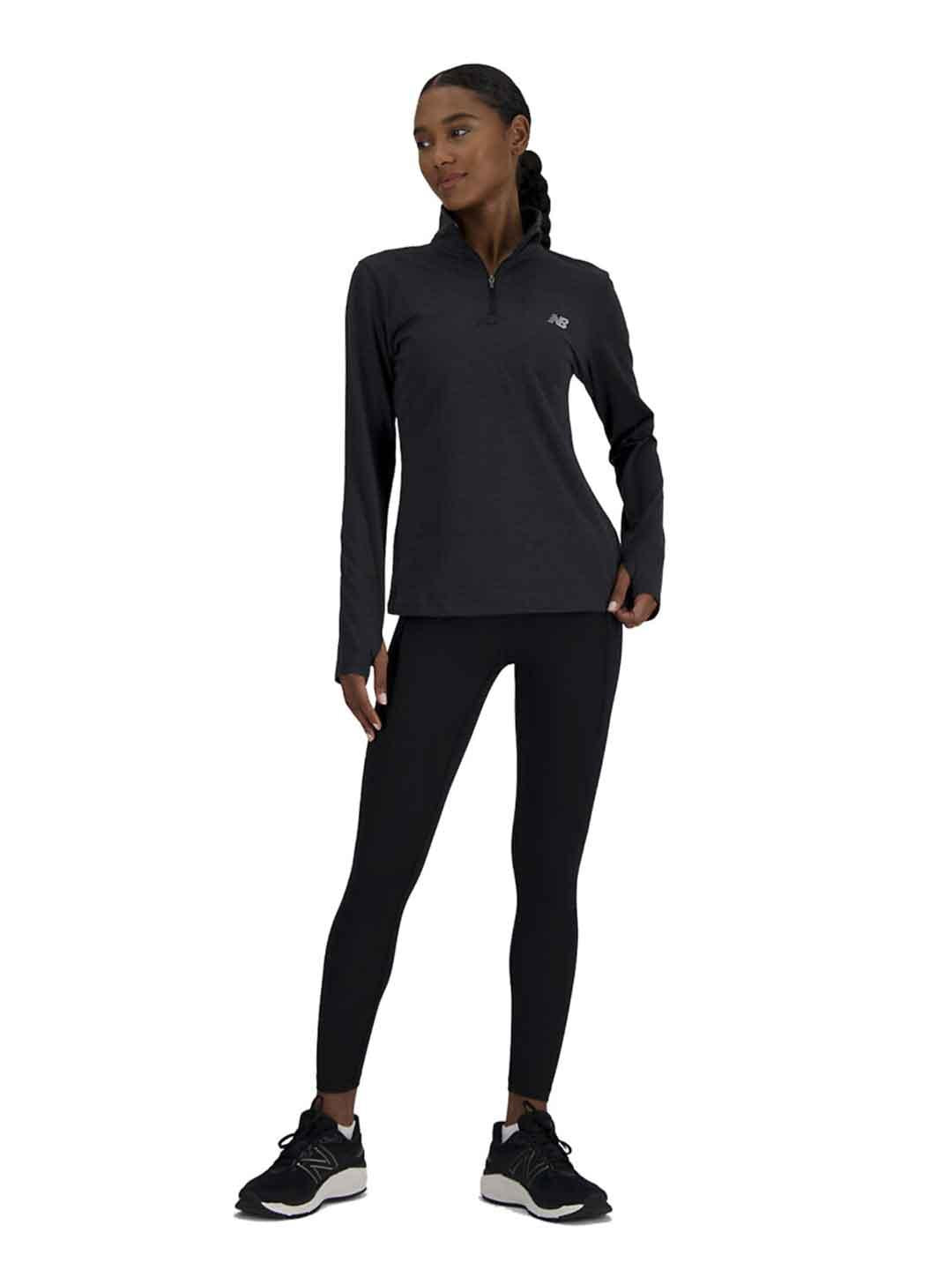 New Balance t-shirt nero mezzo collo