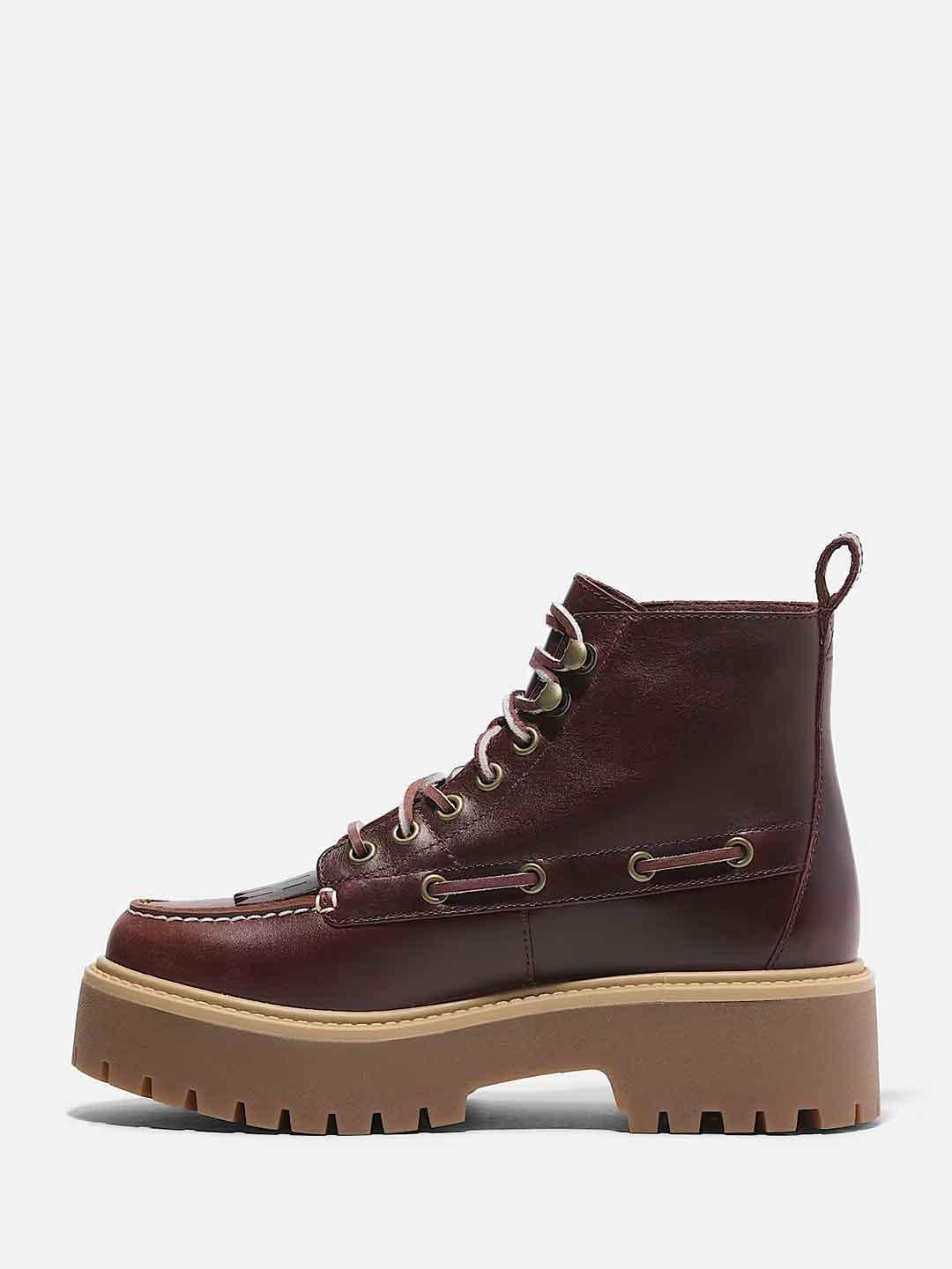 Timberland Stone Street anfibio bordeaux con frange