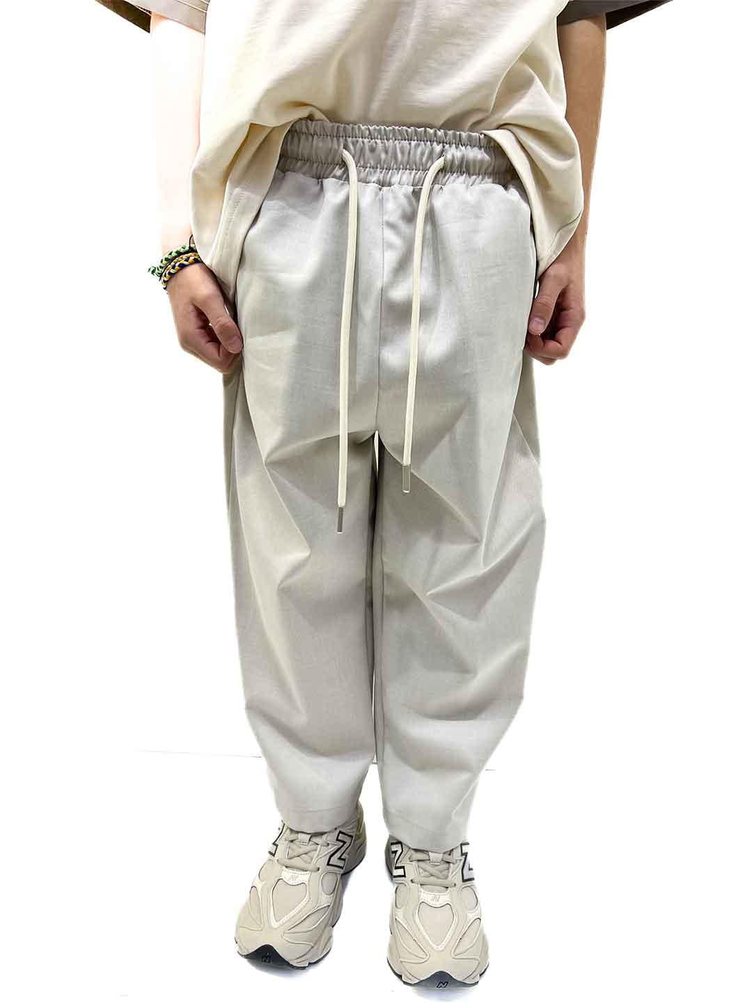 Yes London pantalone kids beige con tasca logata