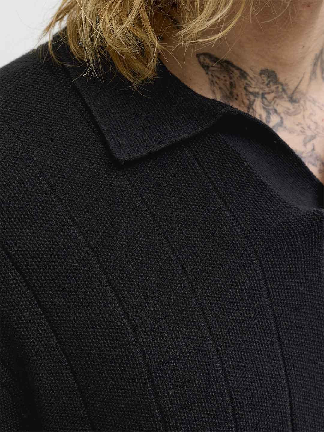 Jack & Jones polo nero in maglia