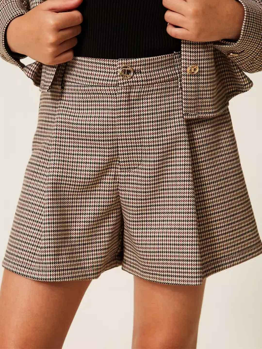 Twinset shorts kids a fantasia in pied-de-poule