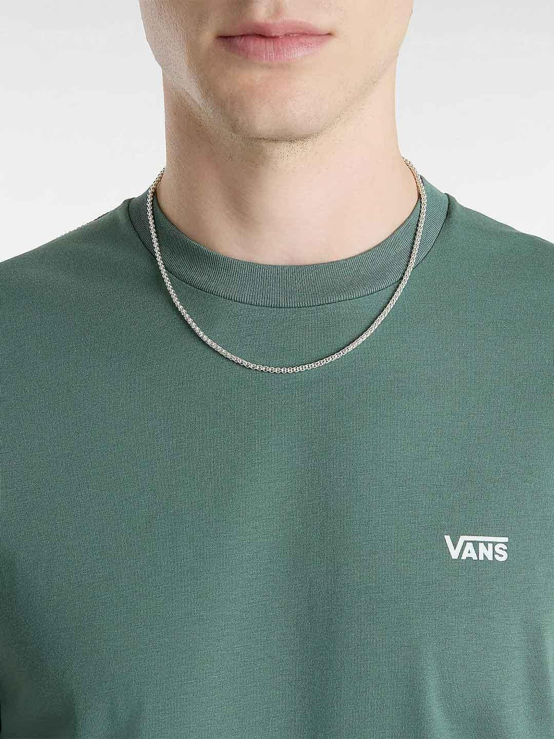 Vans Left Chest t-shirt verde con logo bianco