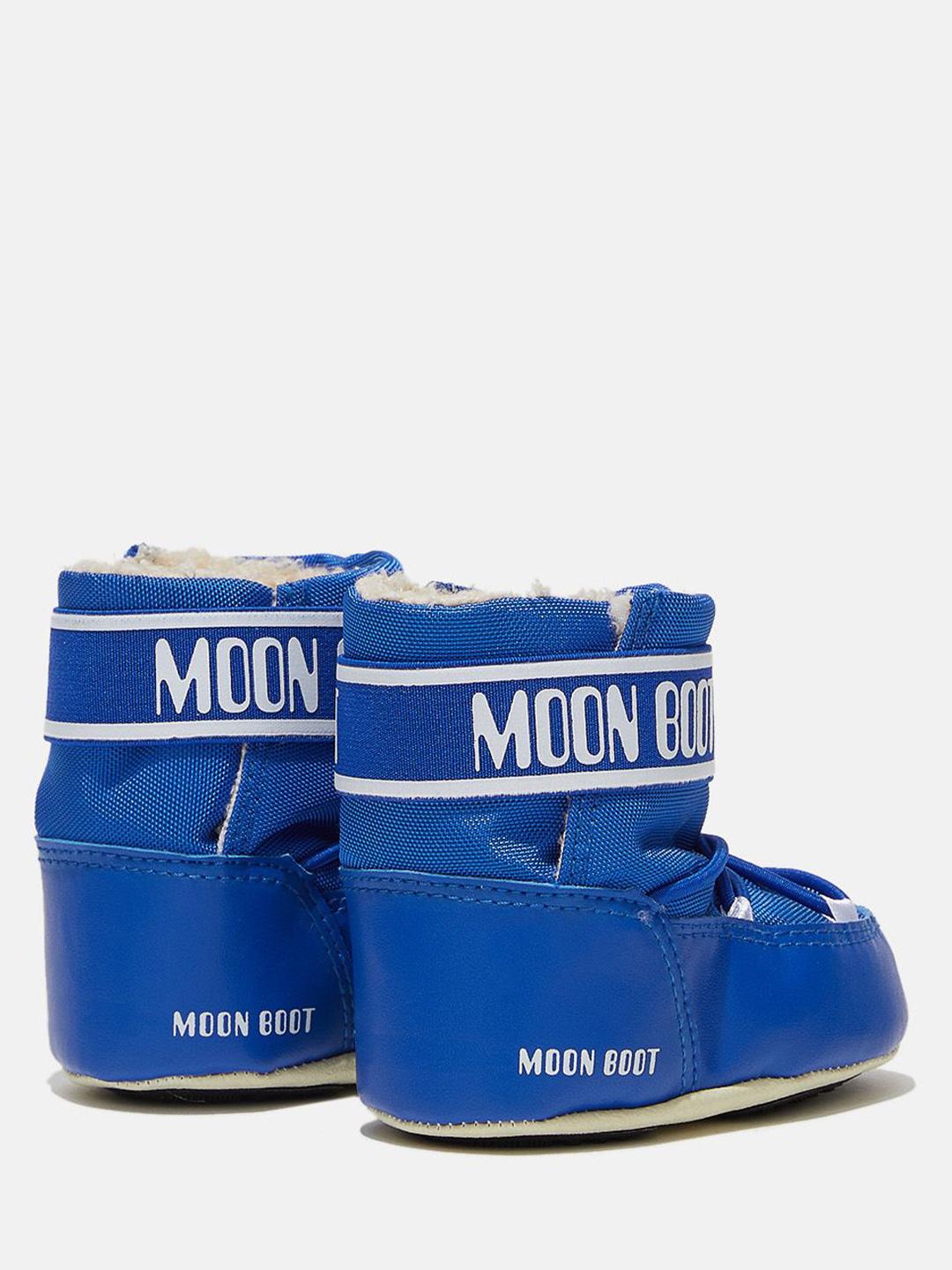 Moon Boot Crib stivali neonato blu basso in Nylon