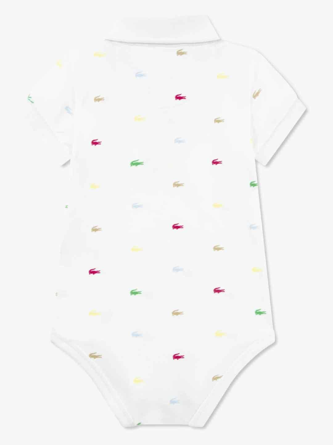 Lacoste polo kids bianco logato