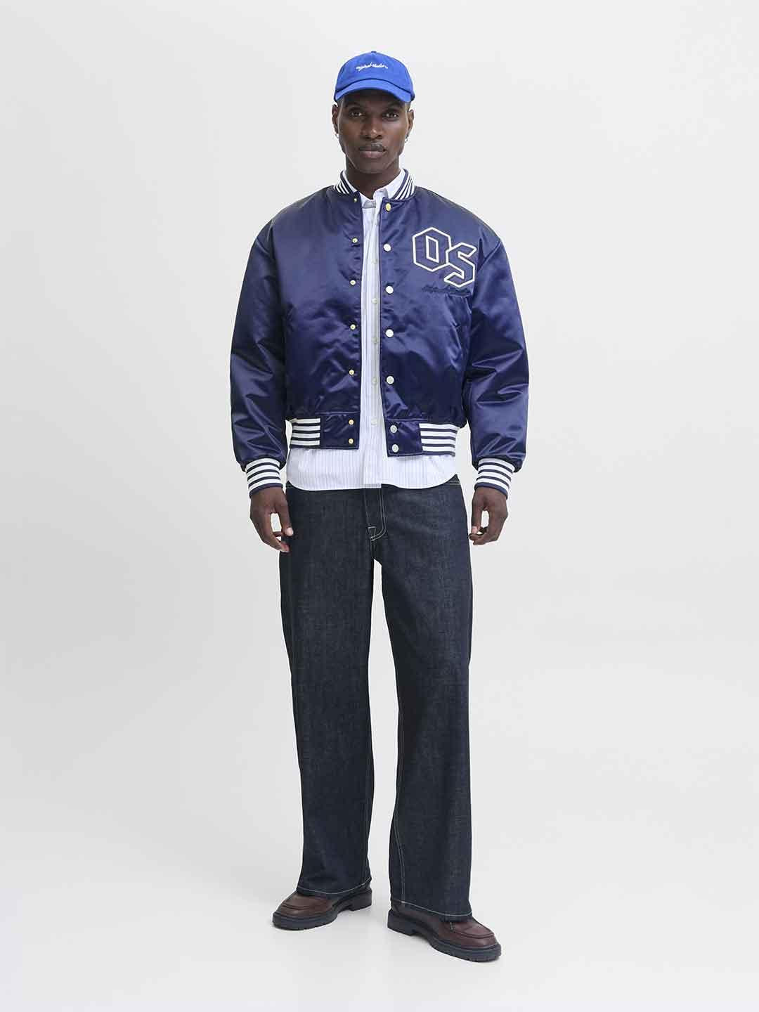 Jack & Jones giubbino bomber blu