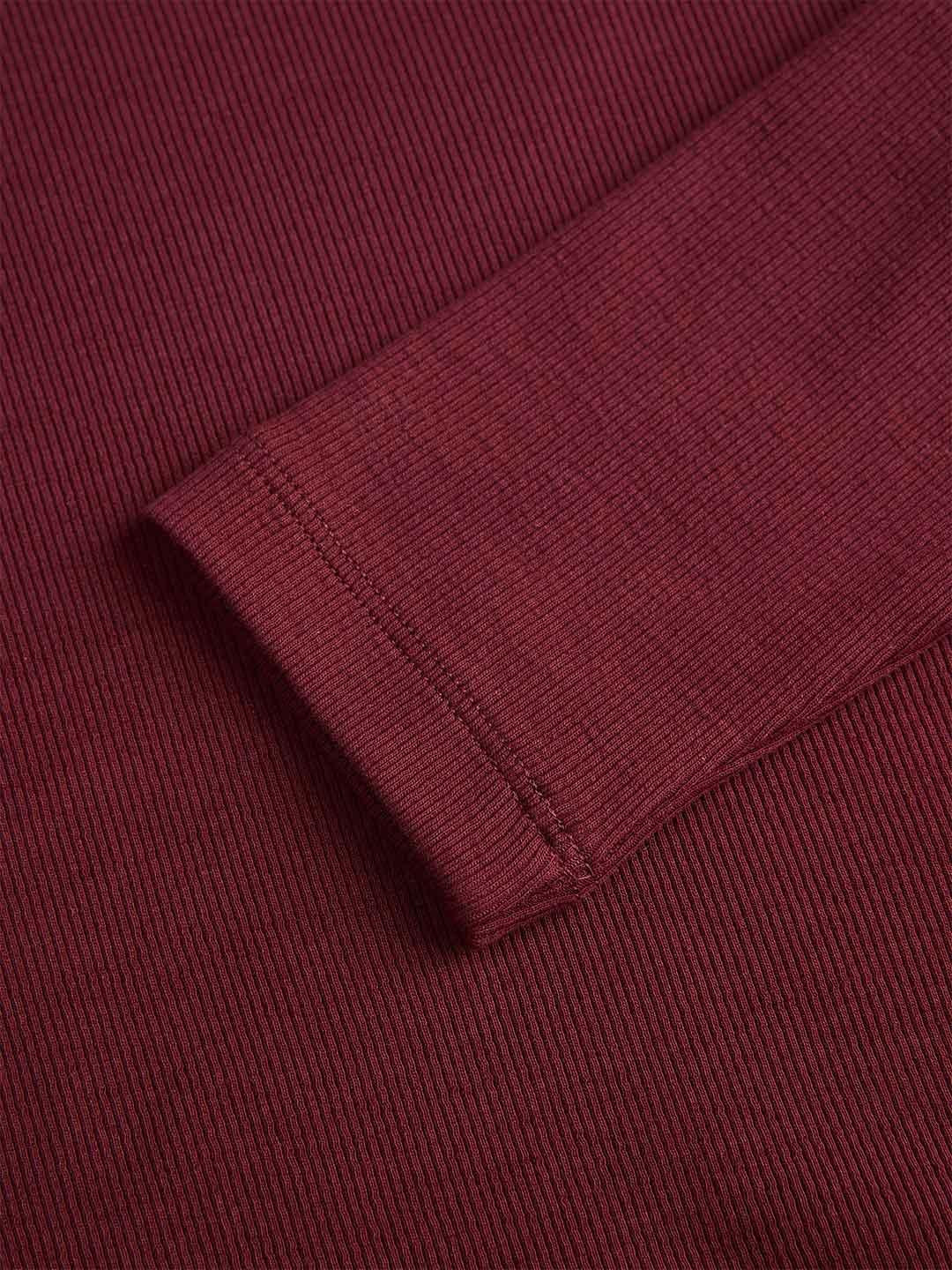 JJXX Feline t-shirt bordeaux manica lunga