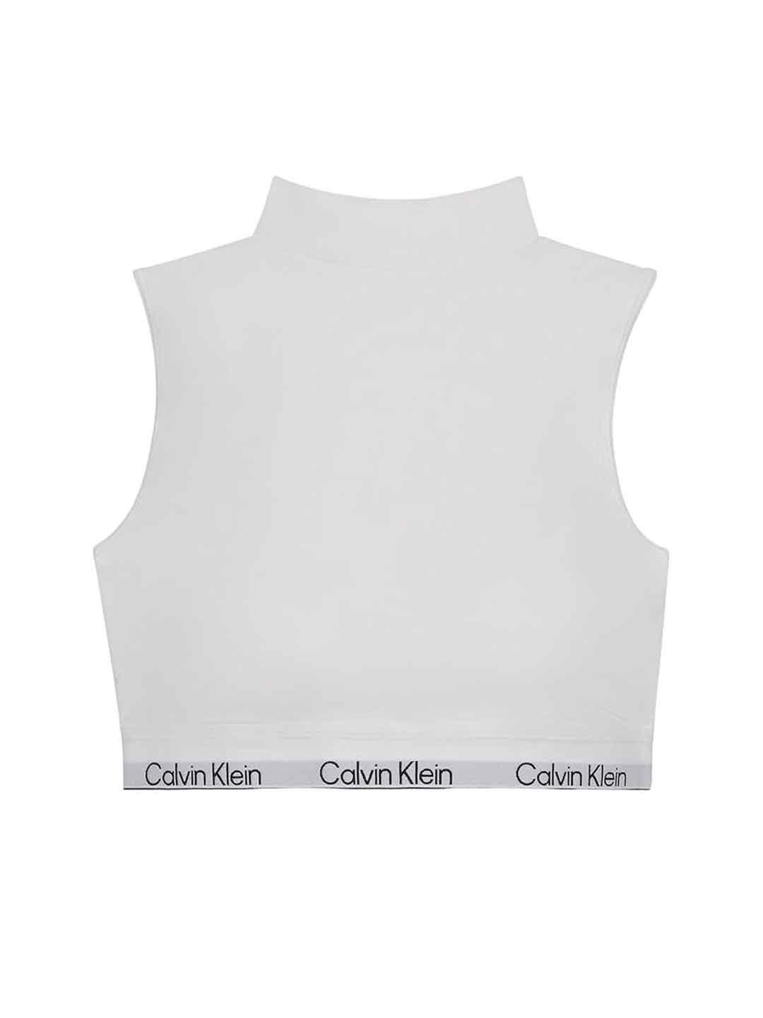 Calvin Klein top bianco a lupetto