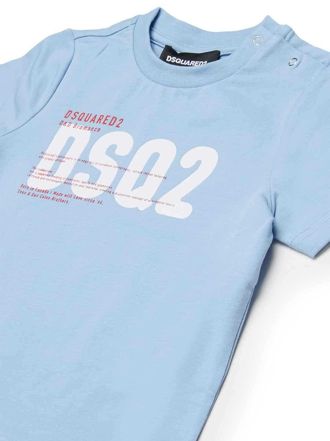 Dsquared 2 coordinato kids celeste