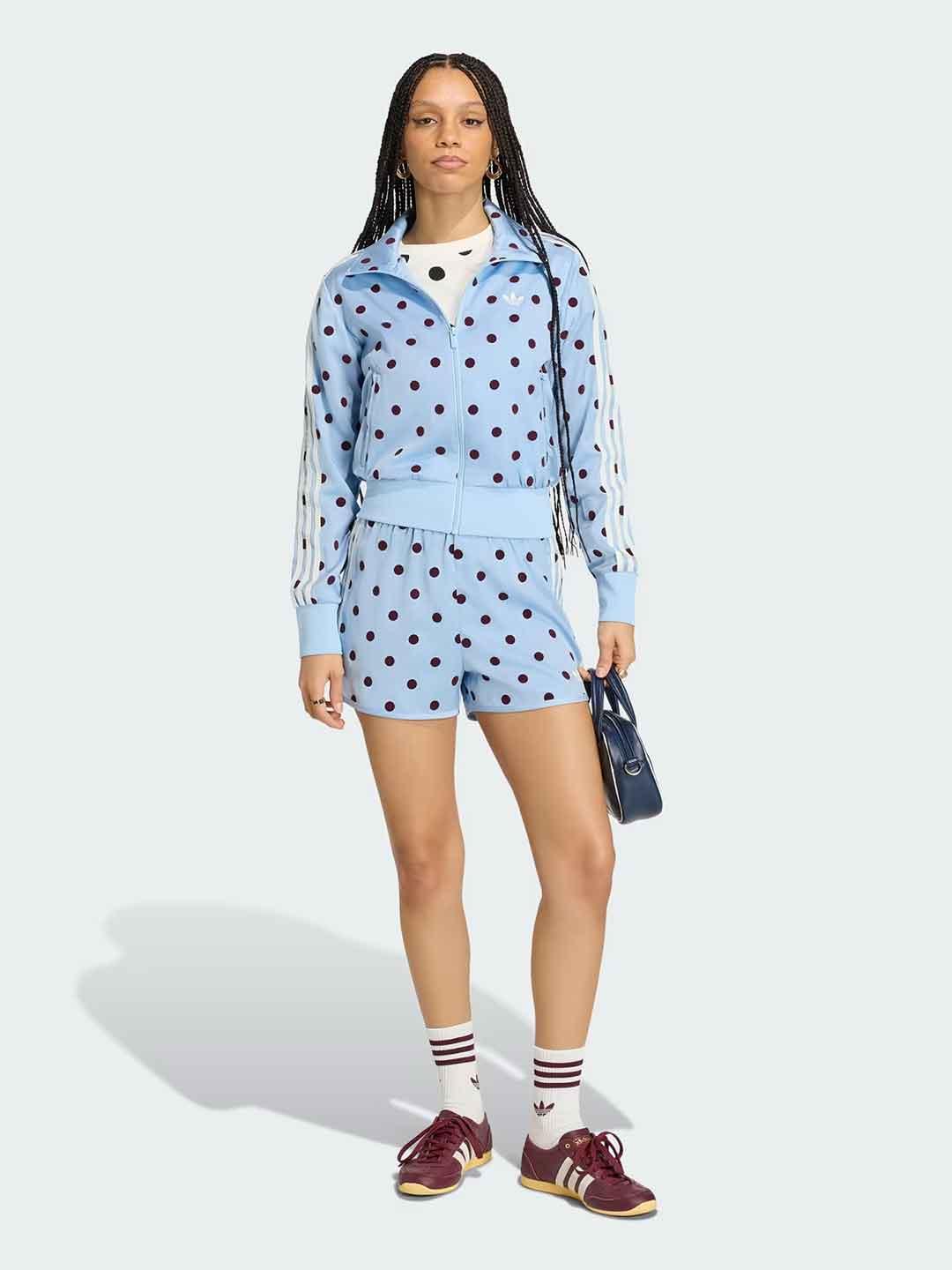 Adidas felpa celeste a pois