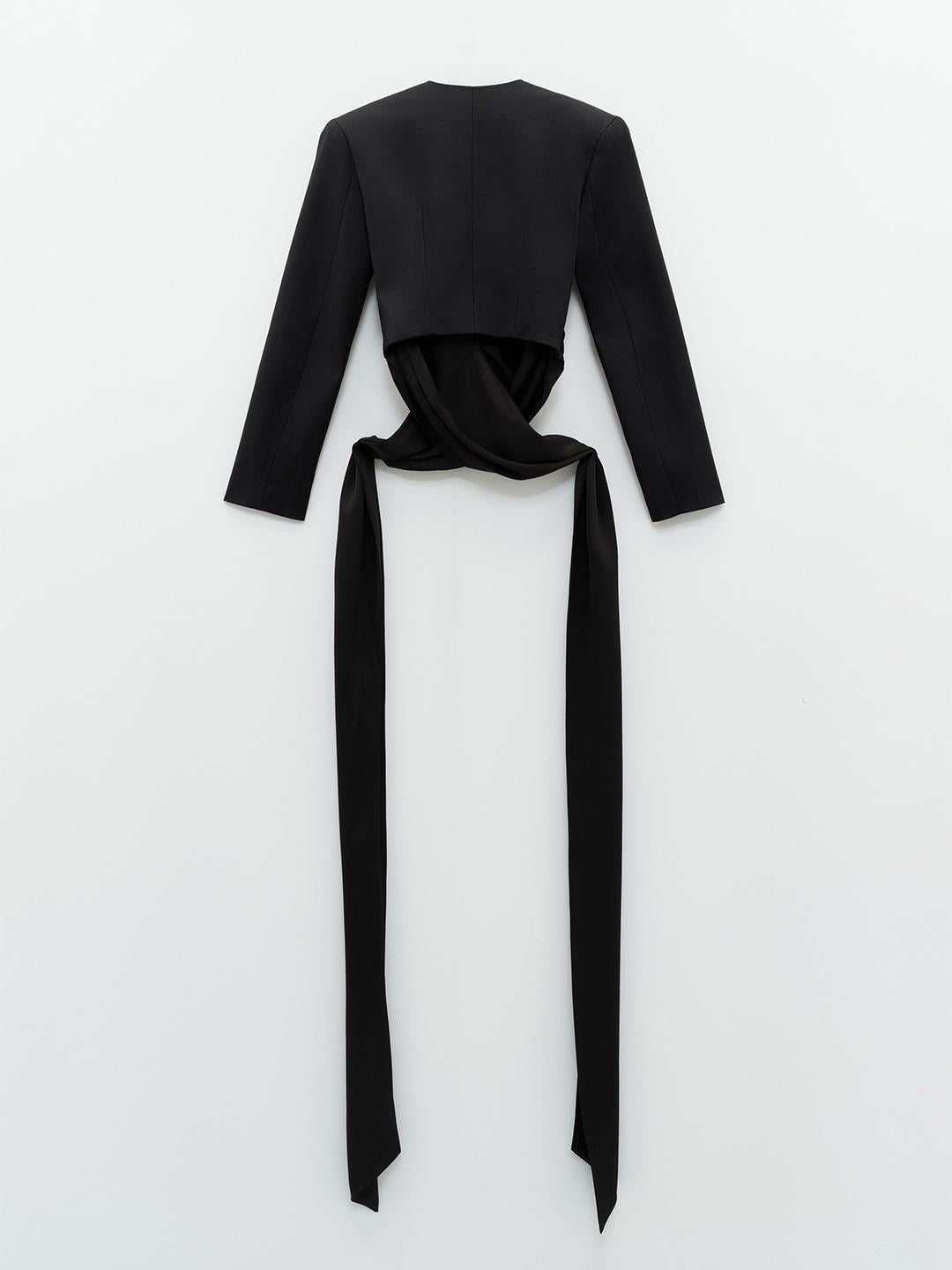 Eleh giacca nero crop