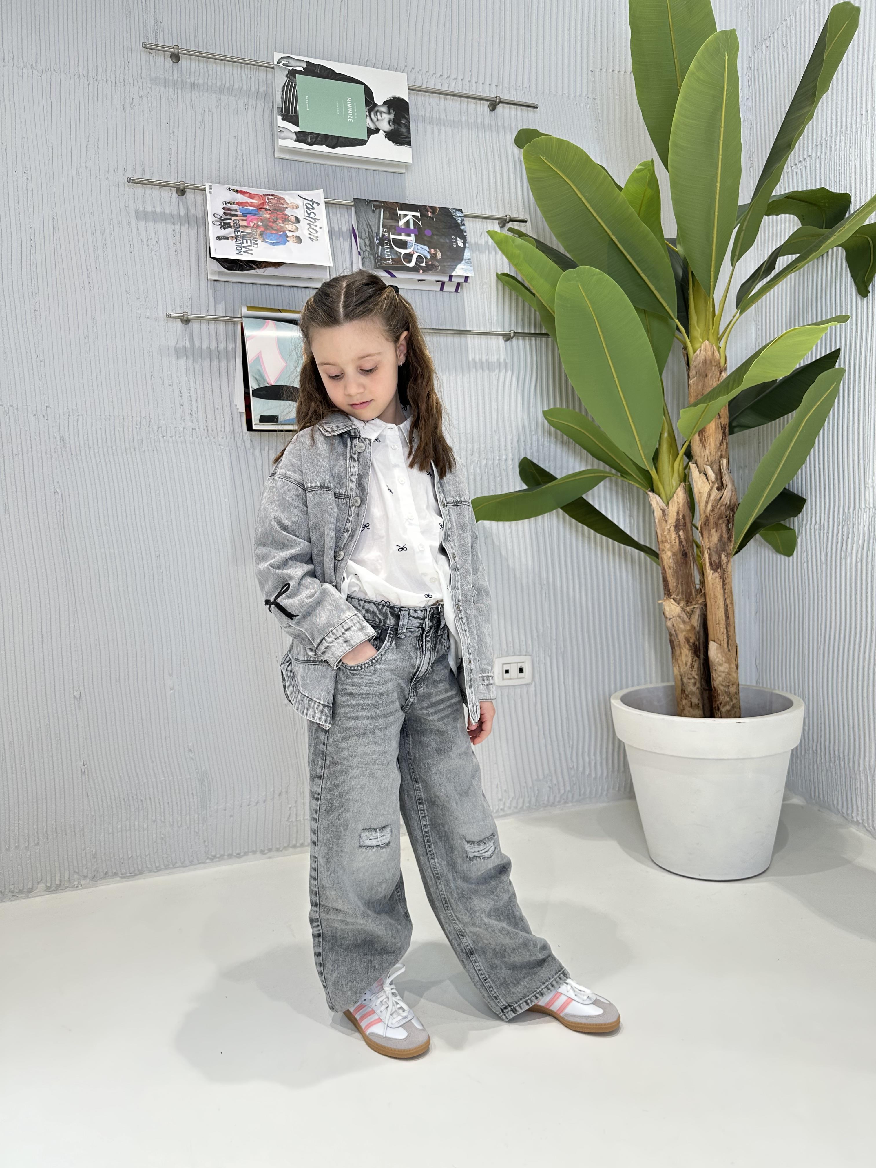 Name It camicia kids bianco con fiocchi