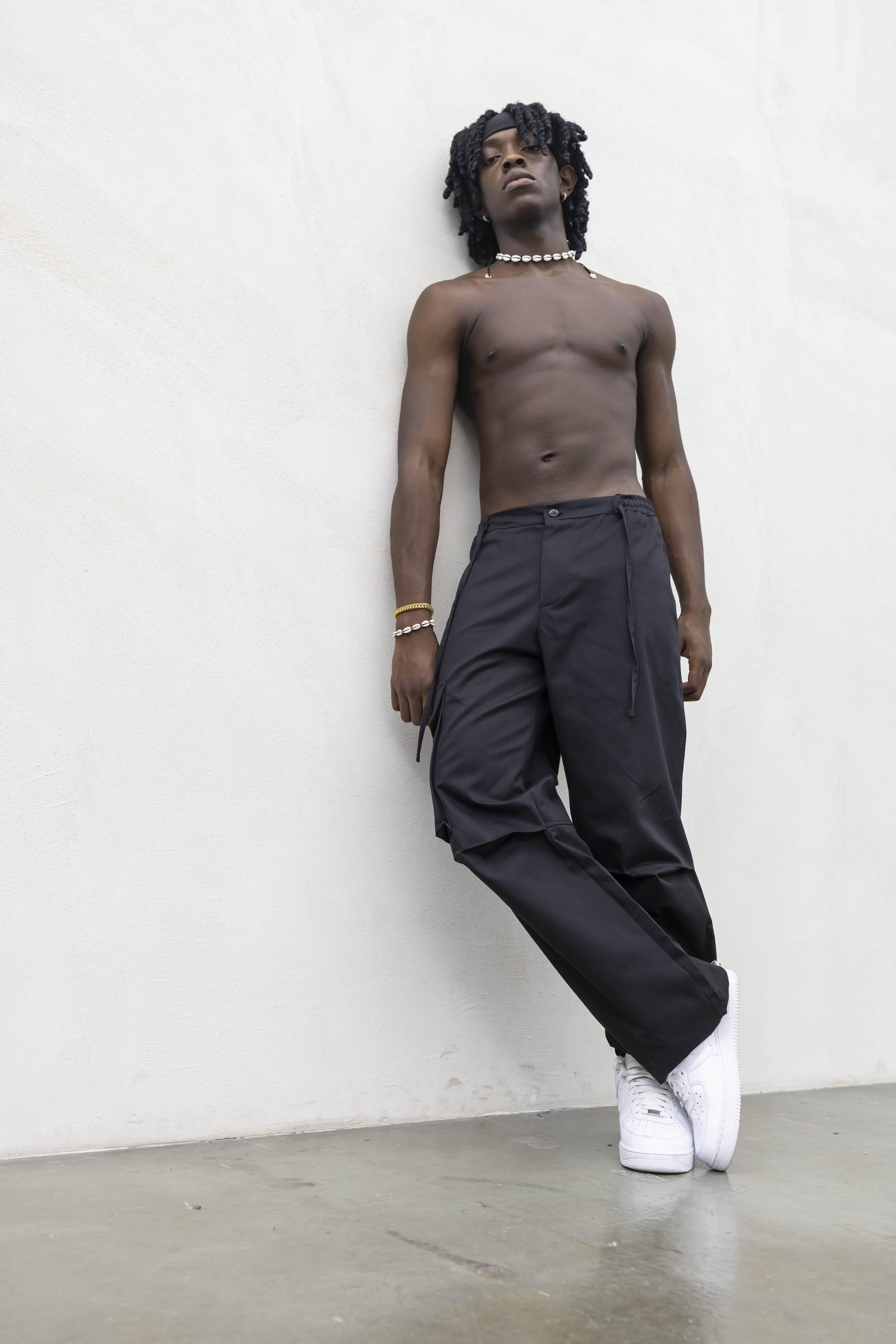 Present Day pantalone nero cargo
