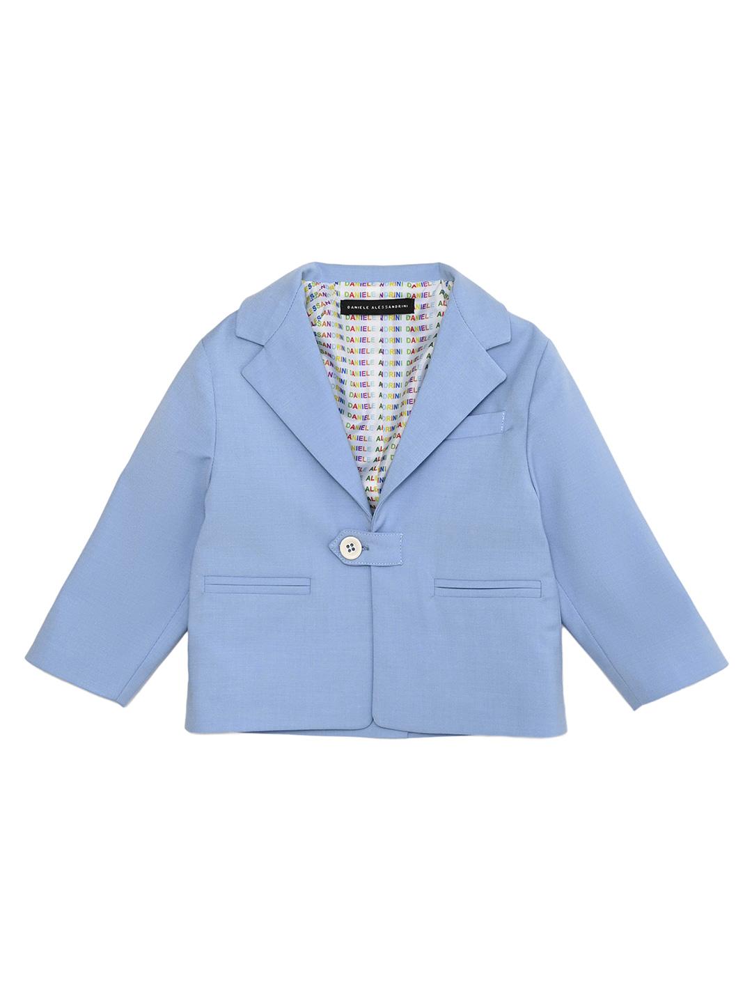 Daniele Alessandrini giacca kids celeste con multilogo interno