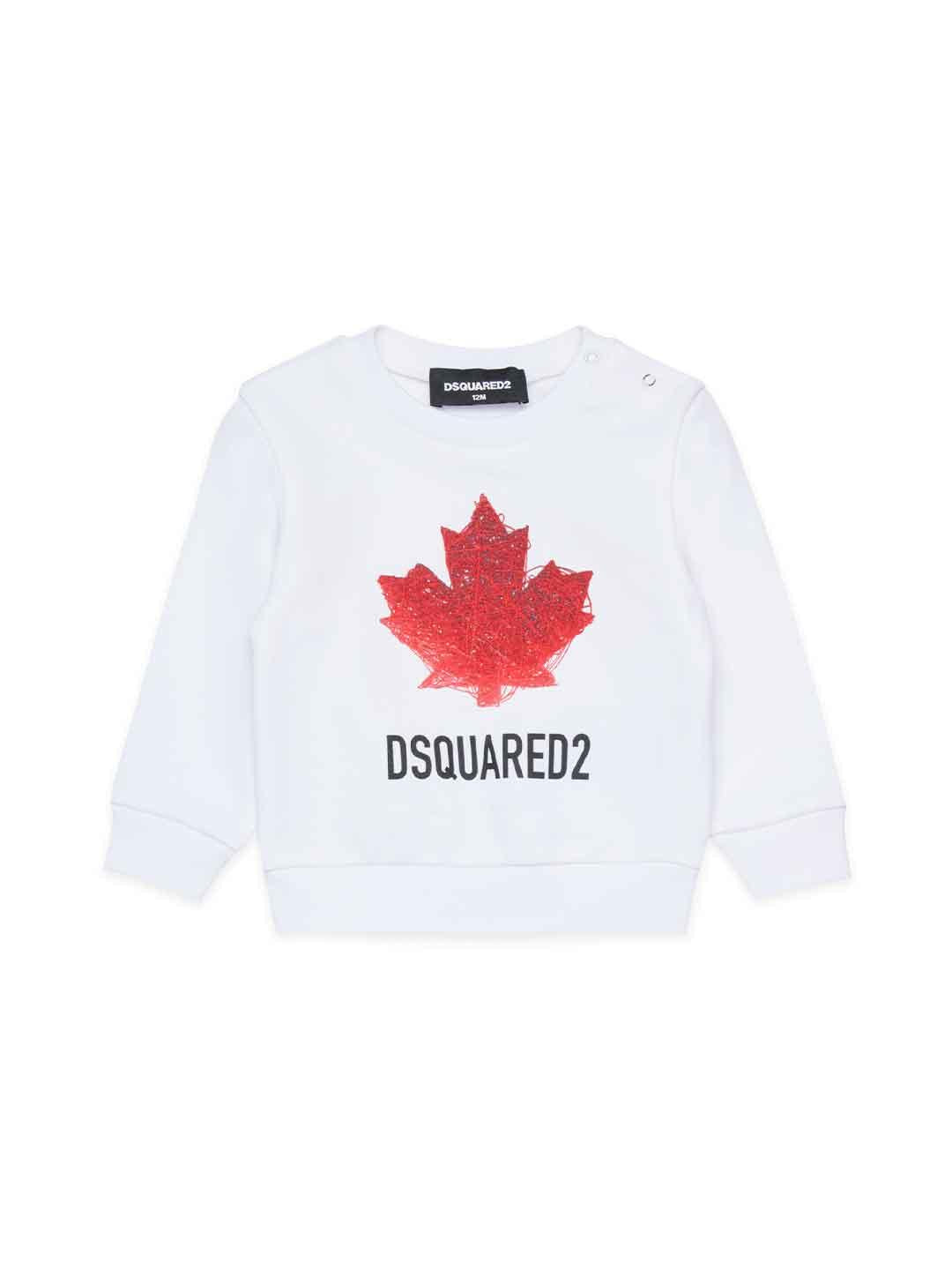 Dsquared 2 felpa kids bianco