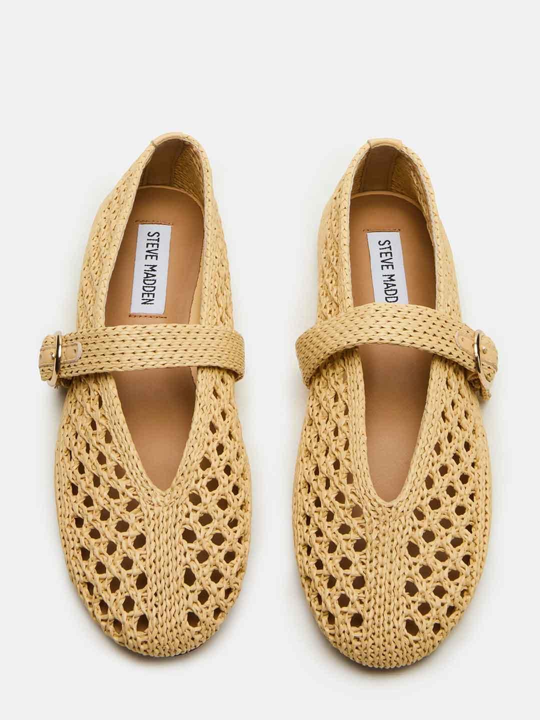Steve Madden Alara ballerina beige in rafia