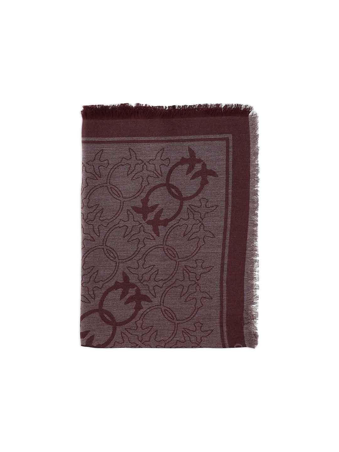 Pinko sciarpa bordeaux con logo