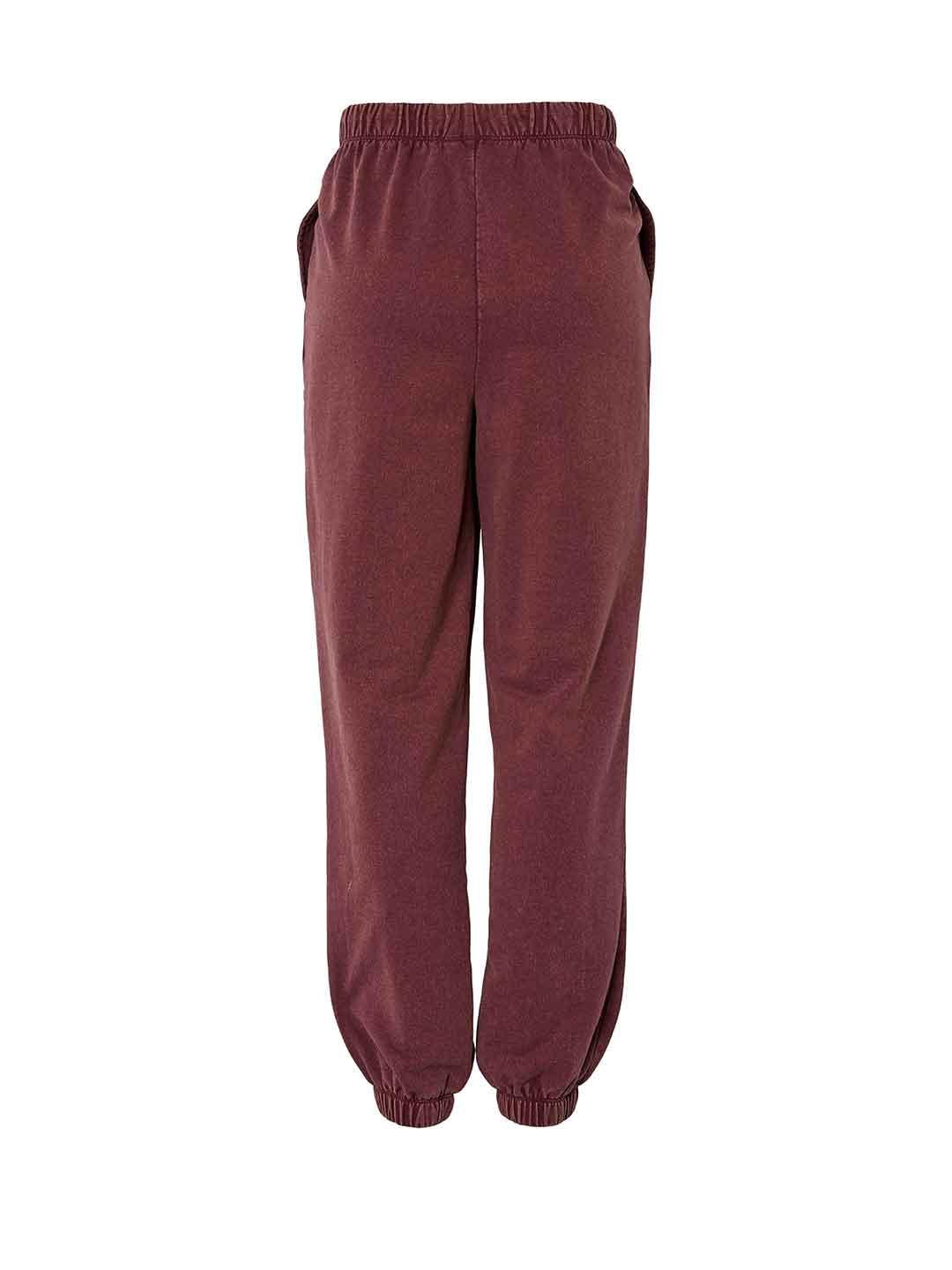 Pieces coordinato bordeaux in tuta con cappuccio