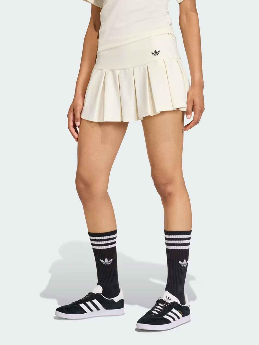 Adidas gonna bianco corta